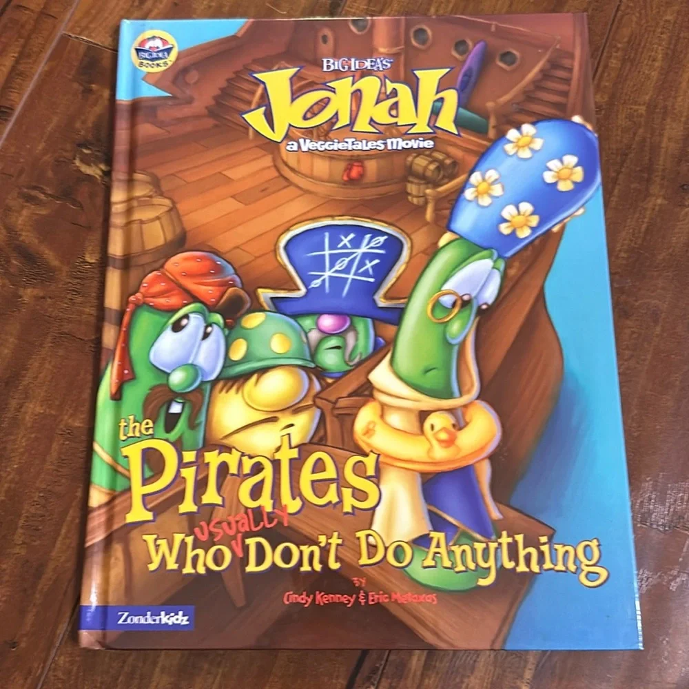 VeggieTales Vintage Book Lot Jonah Hardcovers + 2005 Promo Booklets Veggie Tales